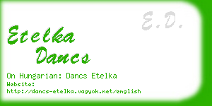 etelka dancs business card